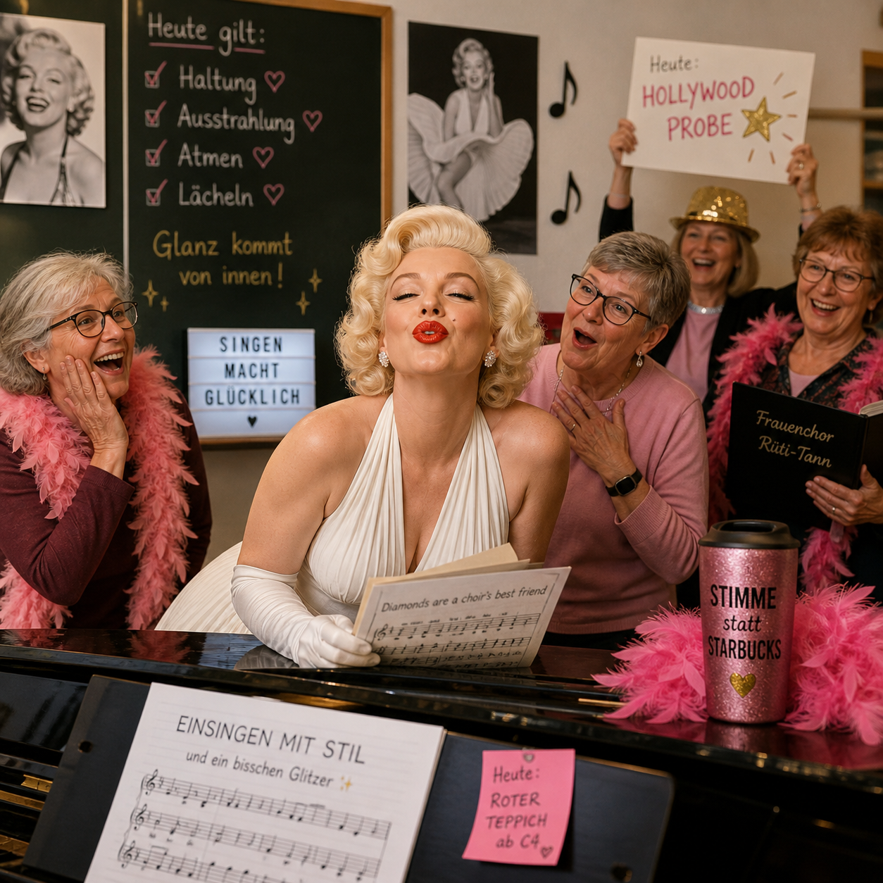 Marilyn Monroe: Hollywood-Glamour & Gesang als musikalischer Juni-Platzhalter für den Frauenchor
